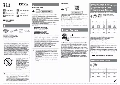 Mode d'emploi EPSON EXPRESSION PREMIUM XP-640