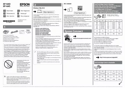 Mode d'emploi EPSON EXPRESSION PREMIUM XP-645