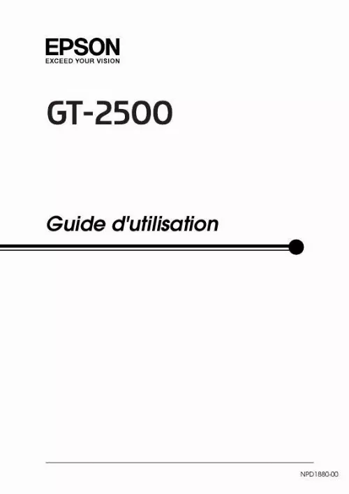 Mode d'emploi EPSON GT-2500