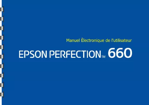 Mode d'emploi EPSON PERFECTION 660