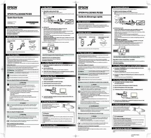 Mode d'emploi EPSON PULSENSE PS-500