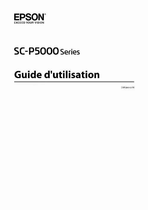 Mode d'emploi EPSON SC-P5000 STD