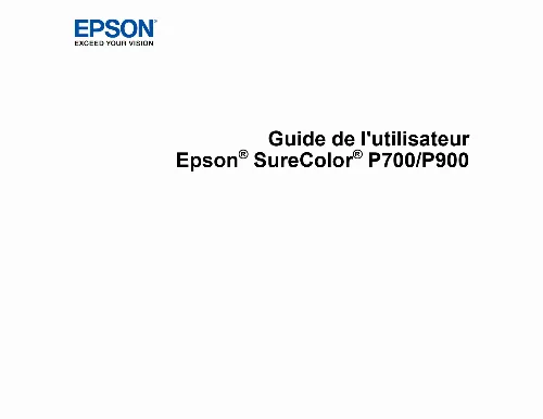 Mode d'emploi EPSON SC-P900