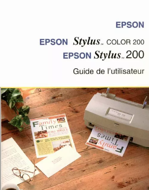 Mode d'emploi EPSON STYLUS 200