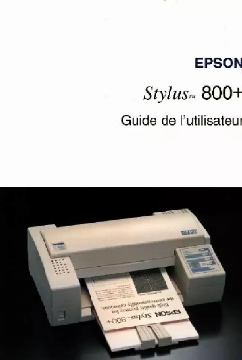 Mode d'emploi EPSON STYLUS 800+