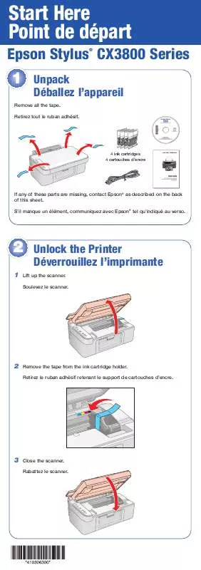 Mode d'emploi EPSON STYLUS CX3800