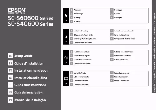 Mode d'emploi EPSON SURECOLOR SC-S40600