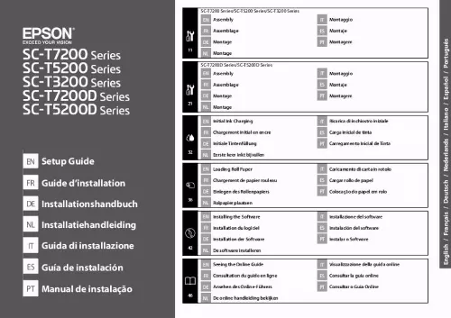 Mode d'emploi EPSON SURECOLOR SC-T5200D