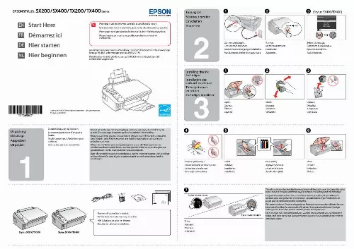 Mode d'emploi EPSON SX400