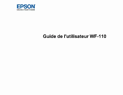 Mode d'emploi EPSON WF-110W