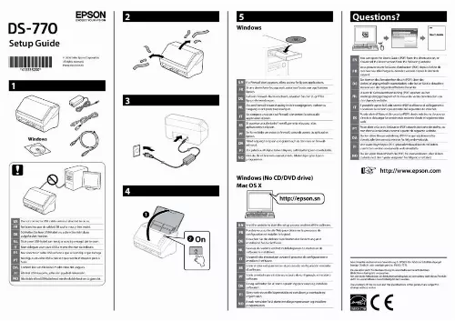 Mode d'emploi EPSON WORKFORCE DS-770