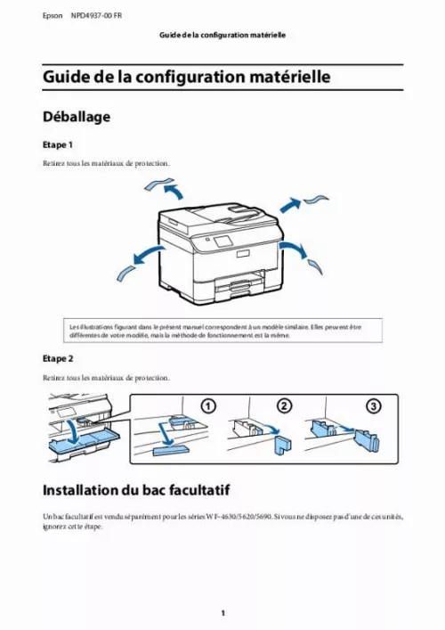 Mode d'emploi EPSON WORKFORCE PRO WF-4640DTWF