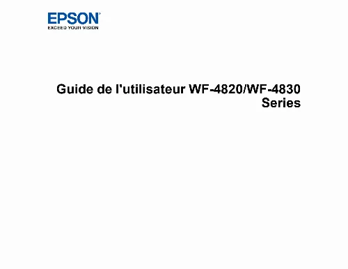 Mode d'emploi EPSON WORKFORCE PRO WF-4820DWF