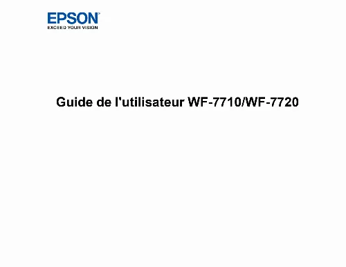 Mode d'emploi EPSON WORKFORCE WF-7710DWF