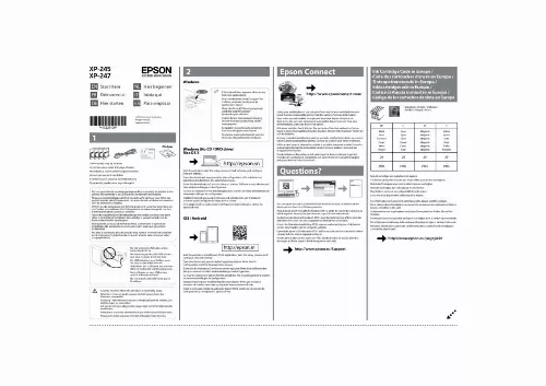 Mode d'emploi EPSON XP-245