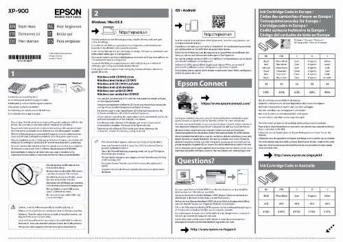 Mode d'emploi EPSON XP-900