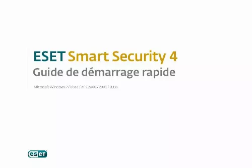 Mode d'emploi ESET SMART SECURITY 4