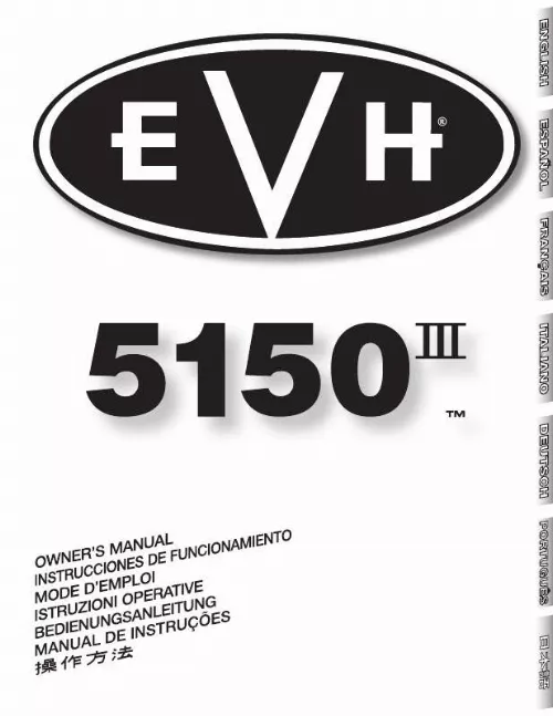 Mode d'emploi EVH 5150III