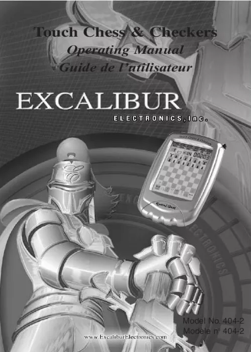 Mode d'emploi EXCALIBUR ELECTRONICS TOUCH CHESS & CHECKERS 404-2