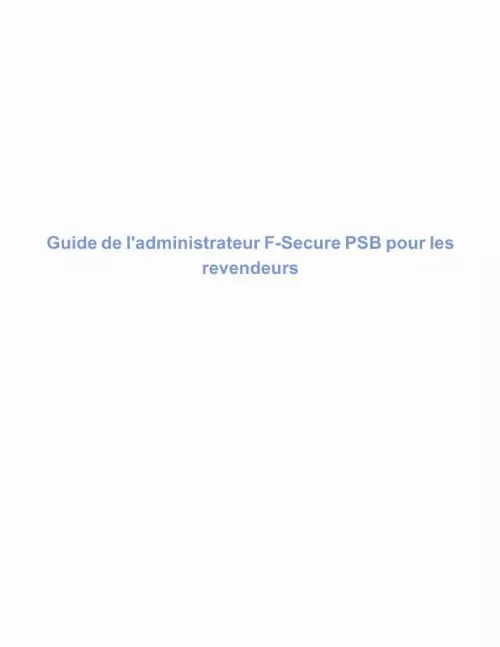 Mode d'emploi F-SECURE PSB