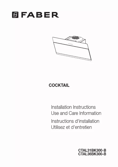 Mode d'emploi FABER COCKTAIL XS