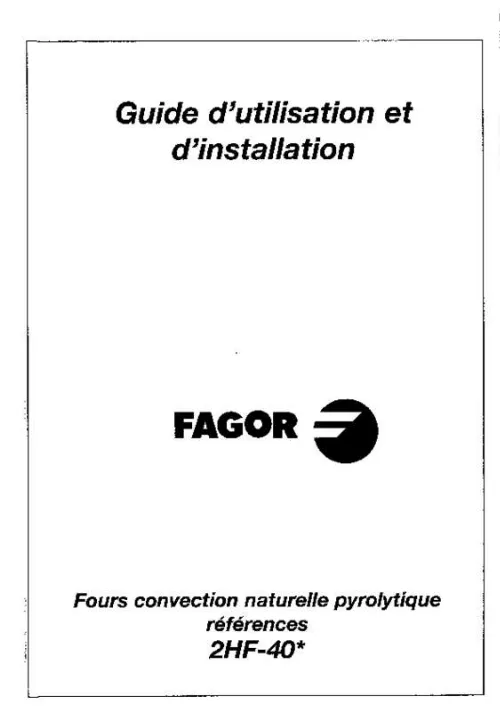 Mode d'emploi FAGOR 2HF-36C