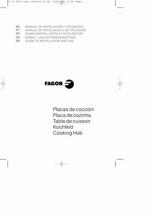 Mode d'emploi FAGOR 6IFT-4S