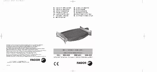 Mode d'emploi FAGOR BBC-844