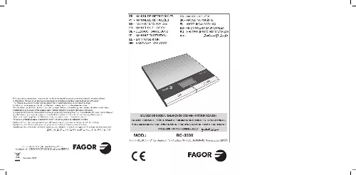 Mode d'emploi FAGOR BC-350 X