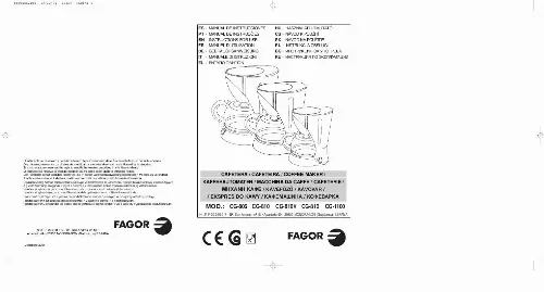 Mode d'emploi FAGOR CG-810V