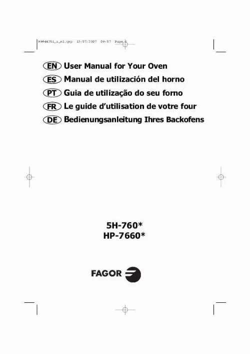 Mode d'emploi FAGOR HP-7660