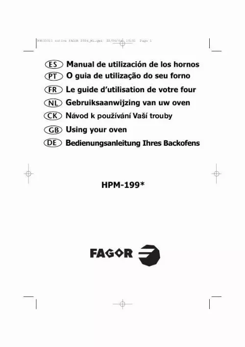 Mode d'emploi FAGOR HPM-199CX