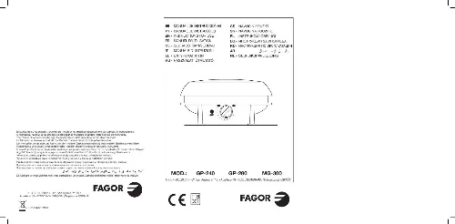 Mode d'emploi FAGOR MG-300