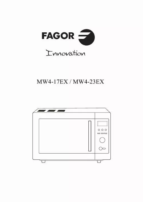 Mode d'emploi FAGOR MW4-23EX