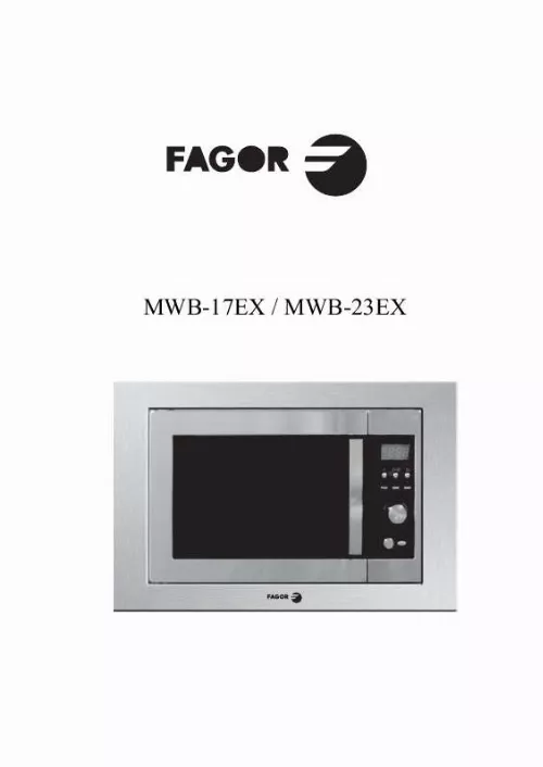 Mode d'emploi FAGOR MWB-23EX