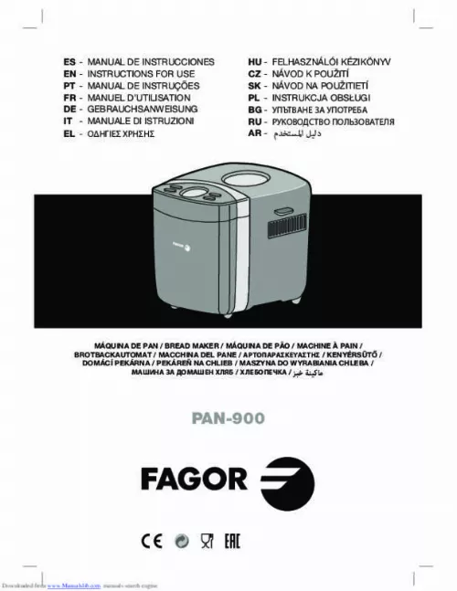 Mode d'emploi FAGOR PAN-900