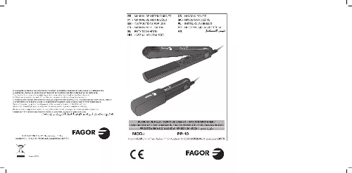 Mode d'emploi FAGOR PP-10