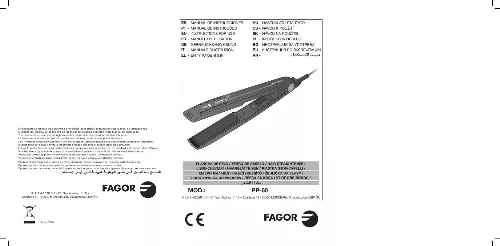 Mode d'emploi FAGOR PP-60