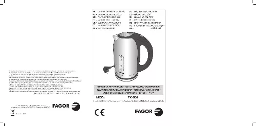 Mode d'emploi FAGOR TK-500