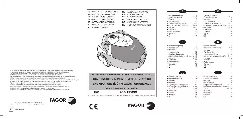 Mode d'emploi FAGOR VCE-1500 SC