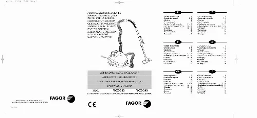 Mode d'emploi FAGOR VCE-140