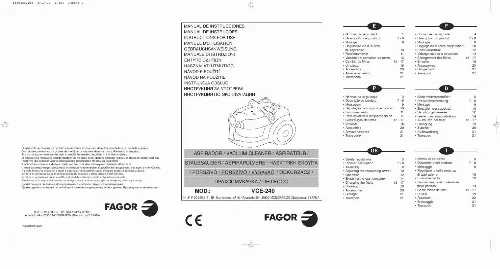 Mode d'emploi FAGOR VCE-240