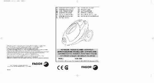 Mode d'emploi FAGOR VCE-306