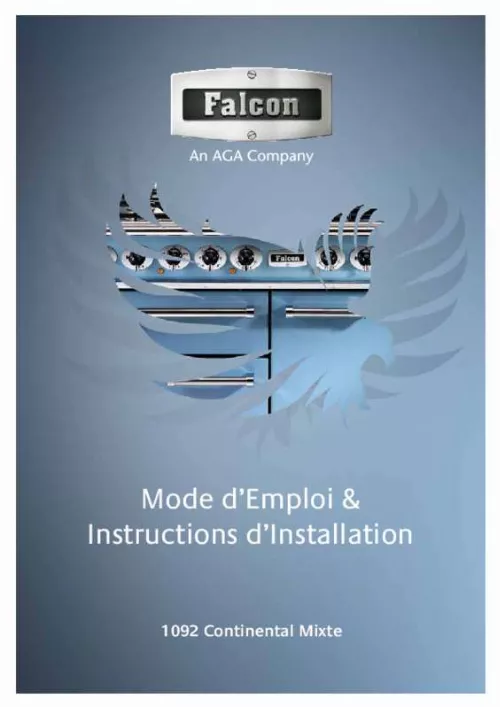 Mode d'emploi FALCON CONTINENTAL 1092 DFSS/CM-EU
