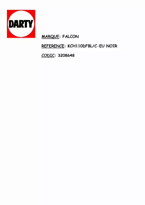 Mode d'emploi FALCON KITCHENER 110DF KCH110DFBL/CA