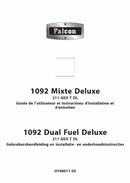 Mode d'emploi FALCON PROFESSIONAL 1092 CONTINENTAL INDUCTION