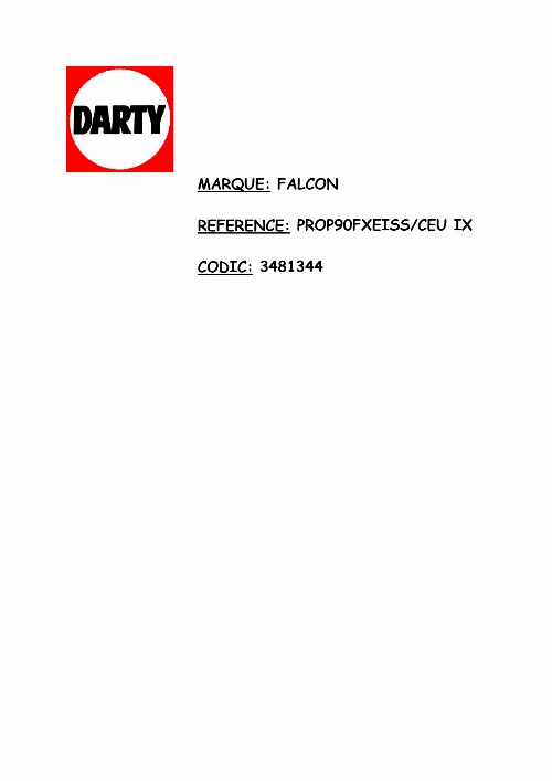 Mode d'emploi FALCON PROP90FXEISL/C