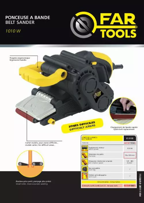 Mode d'emploi FARTOOLS BS810B