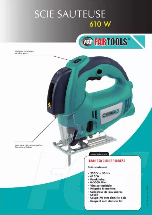 Mode d'emploi FARTOOLS JL 610