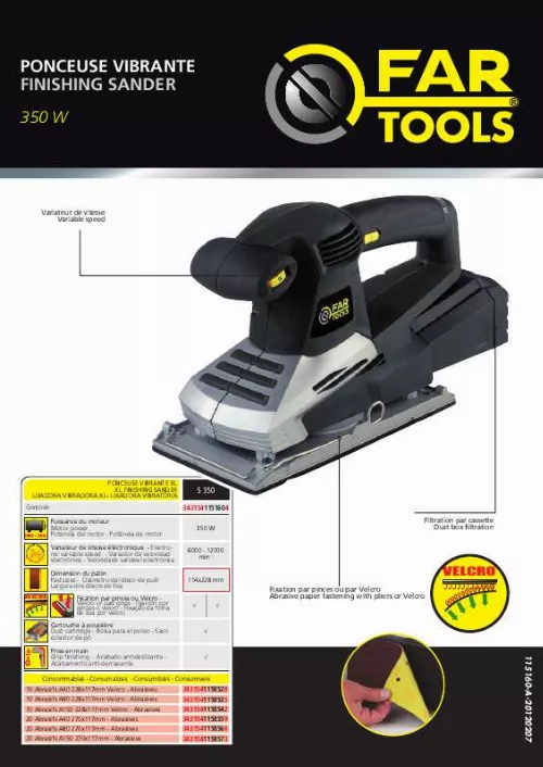 Mode d'emploi FARTOOLS S350